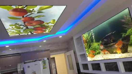 duvarda ve tavanda germe tavan uygulaması