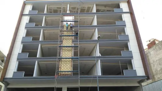 dış cephe gold renk ışıklı duvar paneli